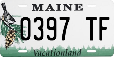 ME license plate 0397TF