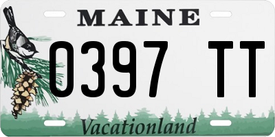 ME license plate 0397TT