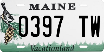 ME license plate 0397TW