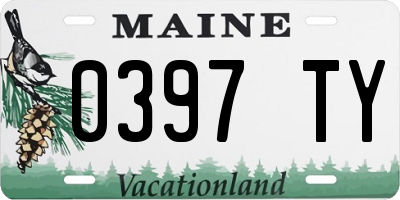 ME license plate 0397TY