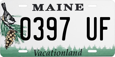 ME license plate 0397UF