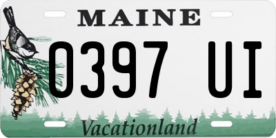 ME license plate 0397UI