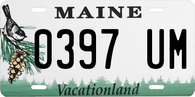 ME license plate 0397UM