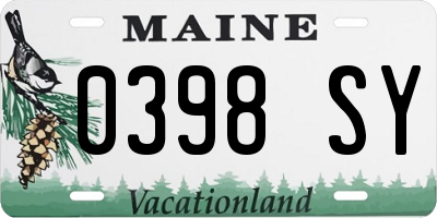 ME license plate 0398SY