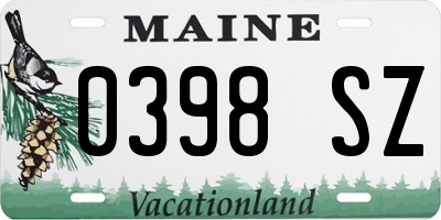 ME license plate 0398SZ