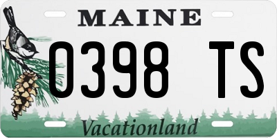 ME license plate 0398TS