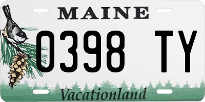 ME license plate 0398TY