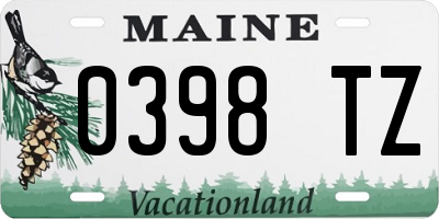 ME license plate 0398TZ