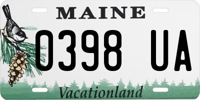 ME license plate 0398UA