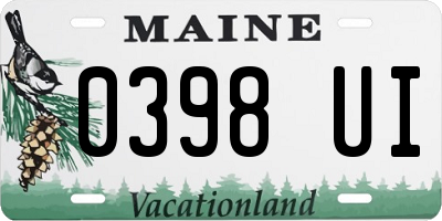 ME license plate 0398UI