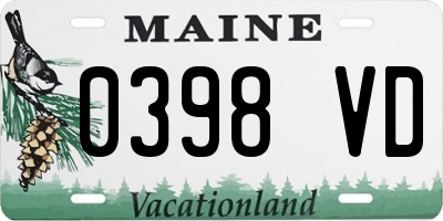 ME license plate 0398VD