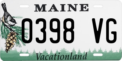 ME license plate 0398VG