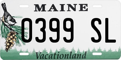 ME license plate 0399SL