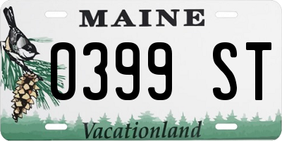 ME license plate 0399ST
