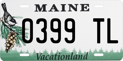 ME license plate 0399TL