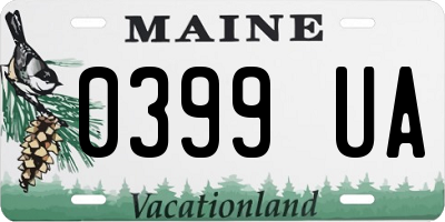 ME license plate 0399UA