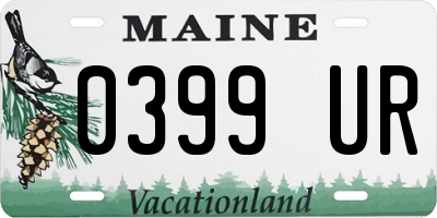 ME license plate 0399UR