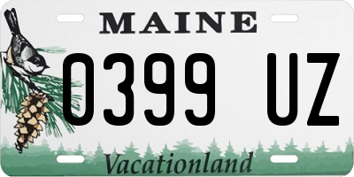 ME license plate 0399UZ