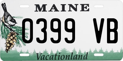 ME license plate 0399VB