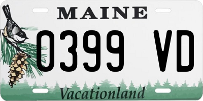 ME license plate 0399VD