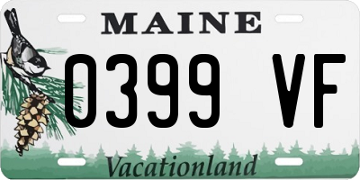 ME license plate 0399VF