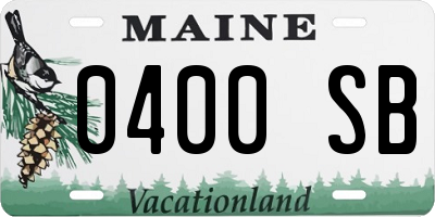 ME license plate 0400SB