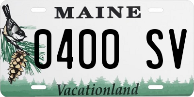 ME license plate 0400SV