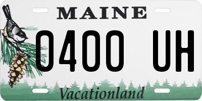 ME license plate 0400UH