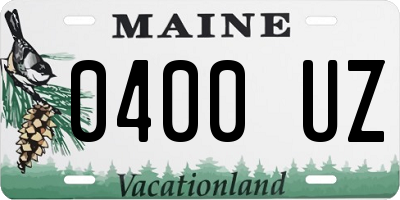 ME license plate 0400UZ