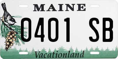 ME license plate 0401SB