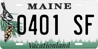 ME license plate 0401SF