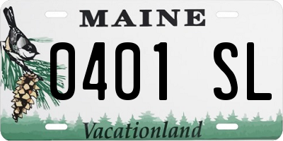 ME license plate 0401SL