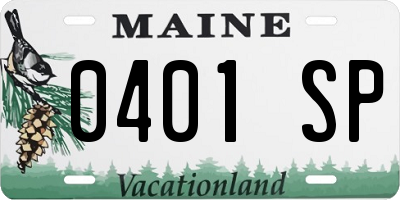 ME license plate 0401SP