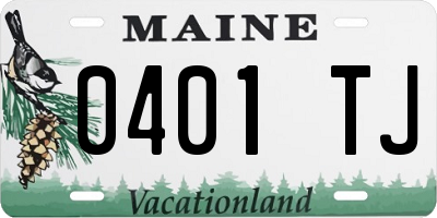 ME license plate 0401TJ