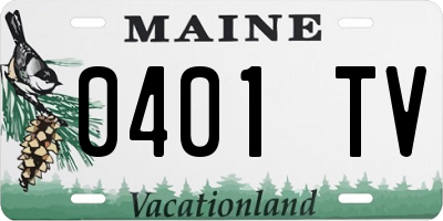 ME license plate 0401TV