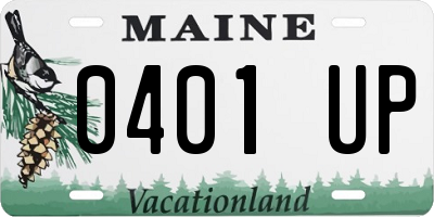 ME license plate 0401UP