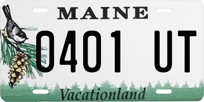 ME license plate 0401UT