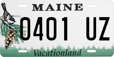 ME license plate 0401UZ