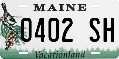 ME license plate 0402SH