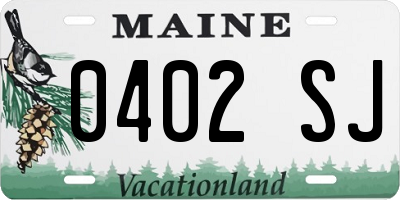 ME license plate 0402SJ