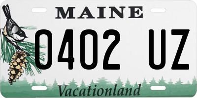 ME license plate 0402UZ