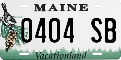 ME license plate 0404SB