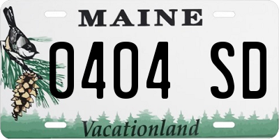 ME license plate 0404SD