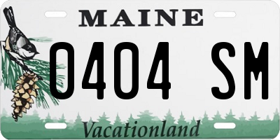 ME license plate 0404SM