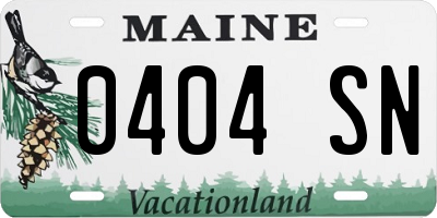 ME license plate 0404SN
