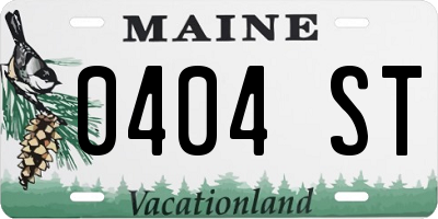 ME license plate 0404ST
