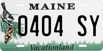 ME license plate 0404SY