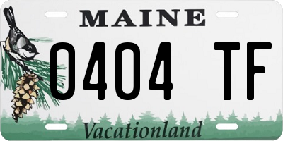 ME license plate 0404TF