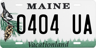 ME license plate 0404UA