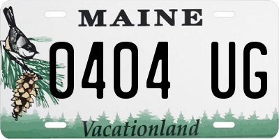 ME license plate 0404UG